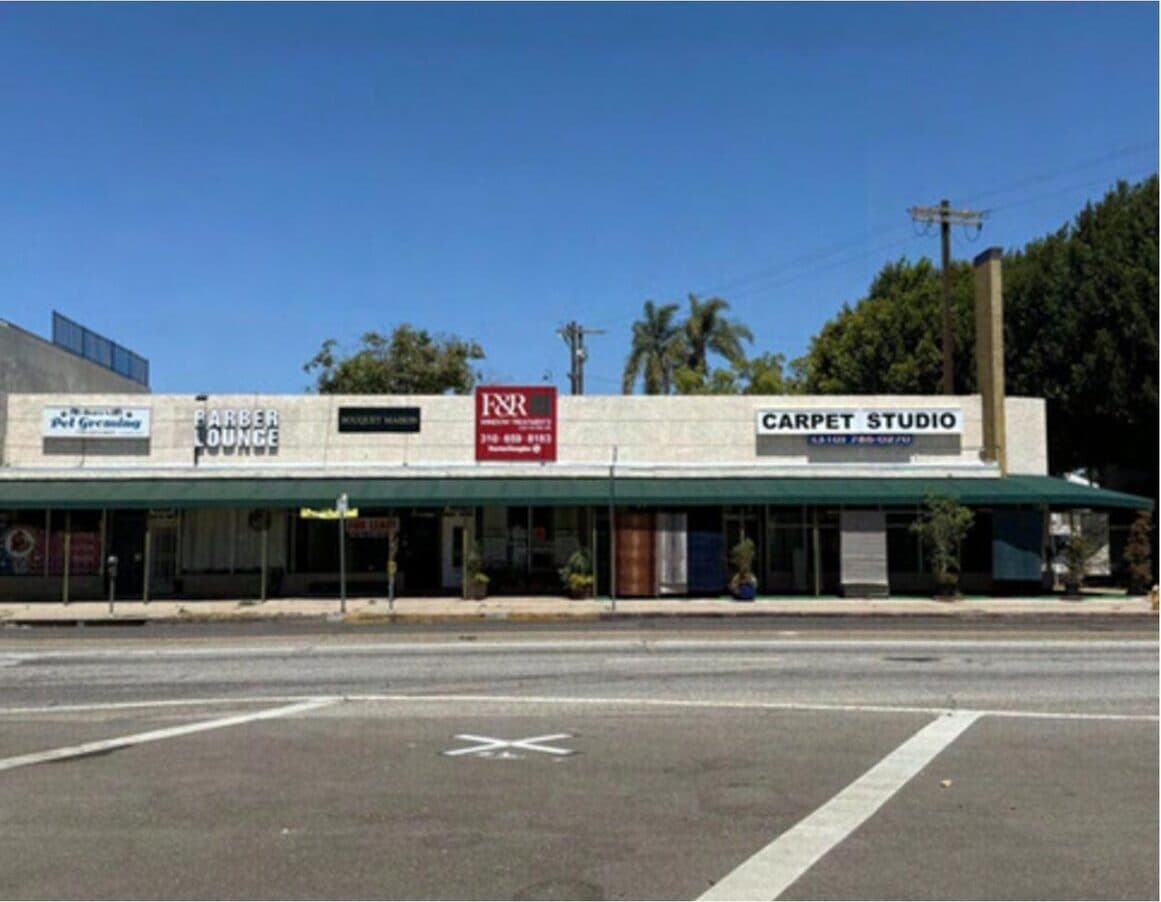 1601 S Robertson Blvd, Los Angeles County — storefront retail. Image: WCA track-record archive.